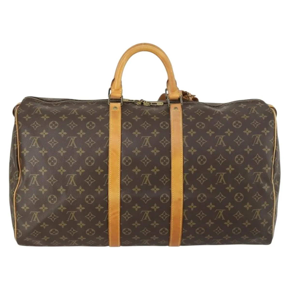 Louis Vuitton Keepall Bag Monogram Canvas Brown Canvas Travel Bag Bag (Pre-Owned)