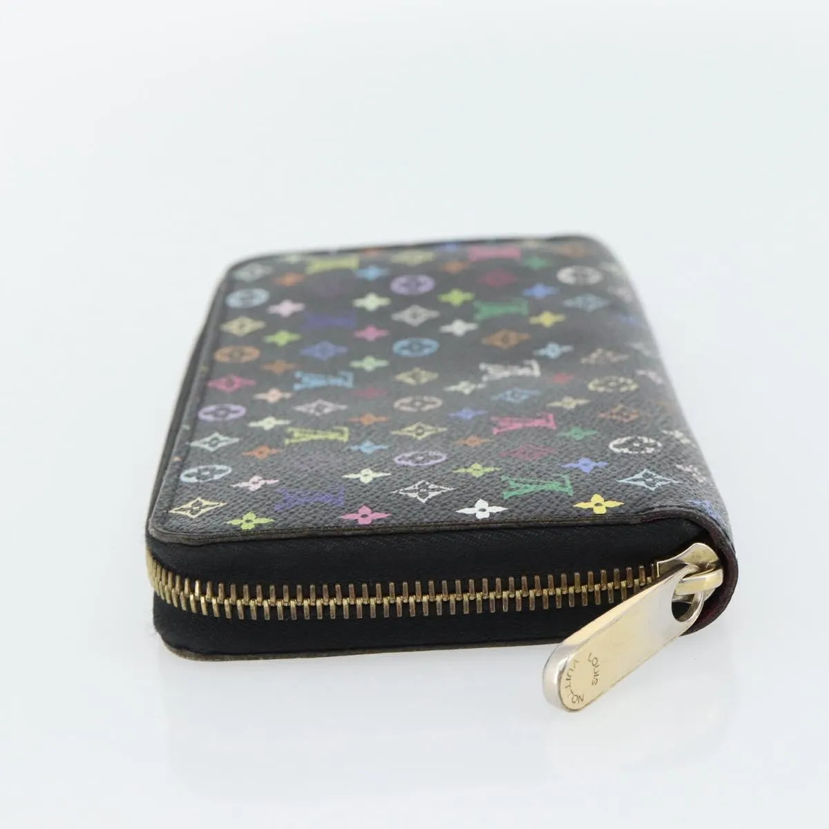 Louis Vuitton Aerogram Zippy Leather Black Canvas Wallets Accessory (Pre-Owned)