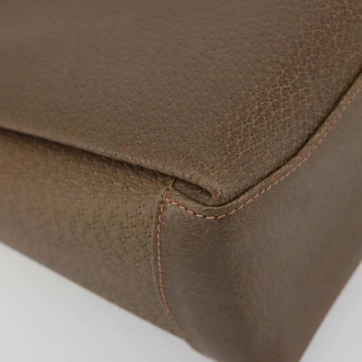 Gucci Vintage Convertible Box Leather Brown Leather Handbag (Pre-Owned)