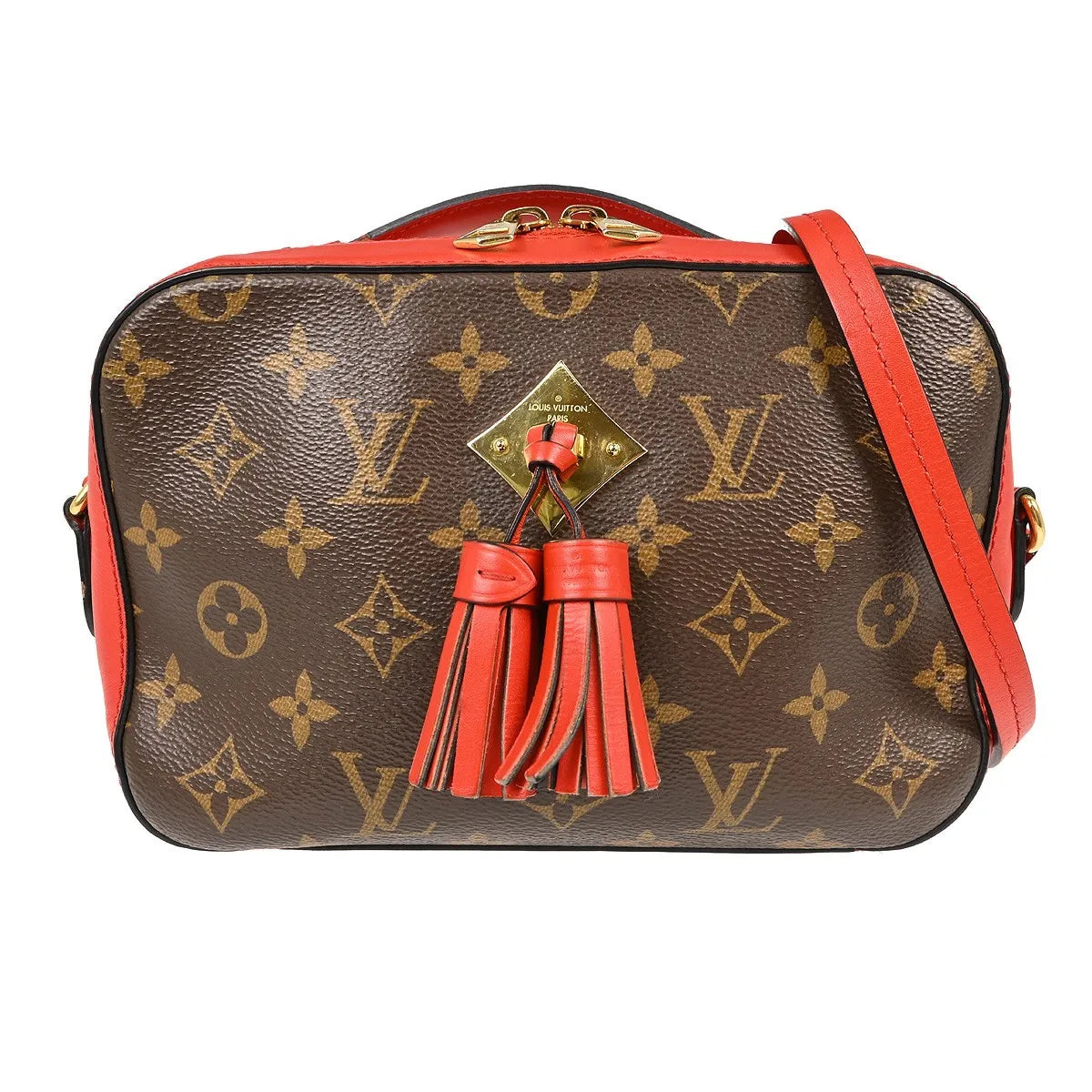 Louis Vuitton Saintonge Monogram Canvas With Leather Brown Canvas Shoulder Bag Bag (Pre-Owned)