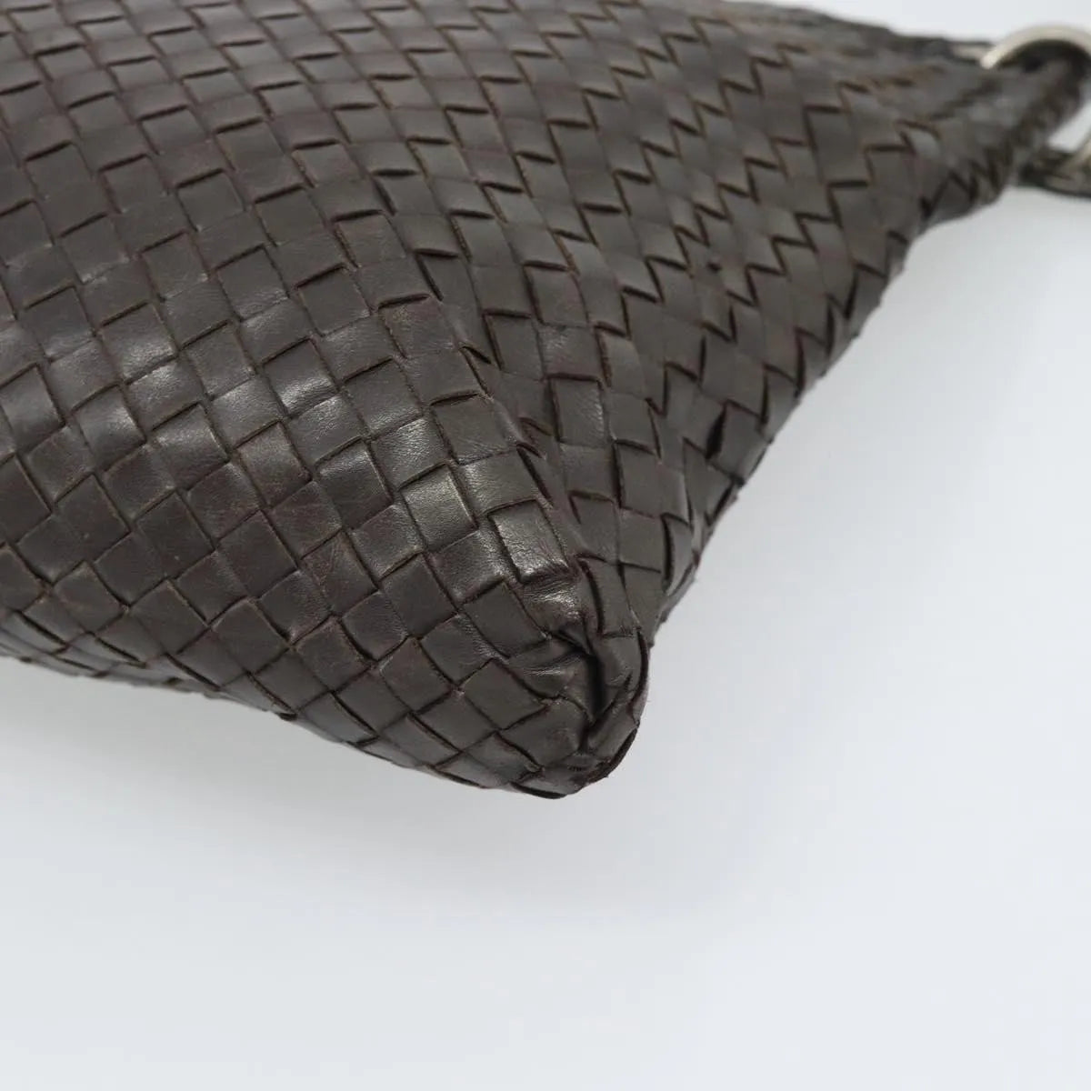 Bottega Veneta Flat Messenger Intrecciato Nappa Brown Leather Crossbody Bag Bag (Pre-Owned)