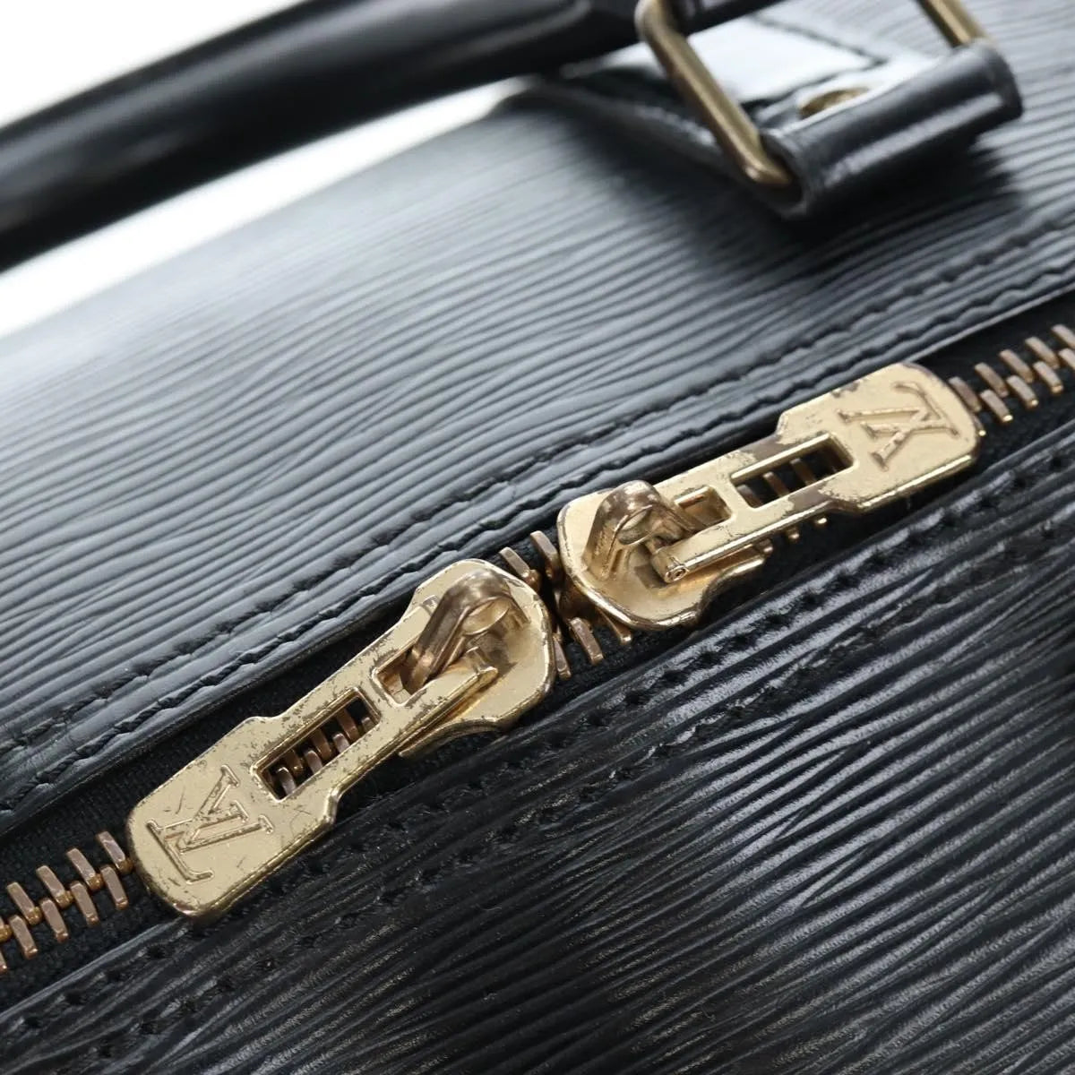 Louis Vuitton Keepall Epi Black Leather Travel Bag Bag (Pre-Owned)