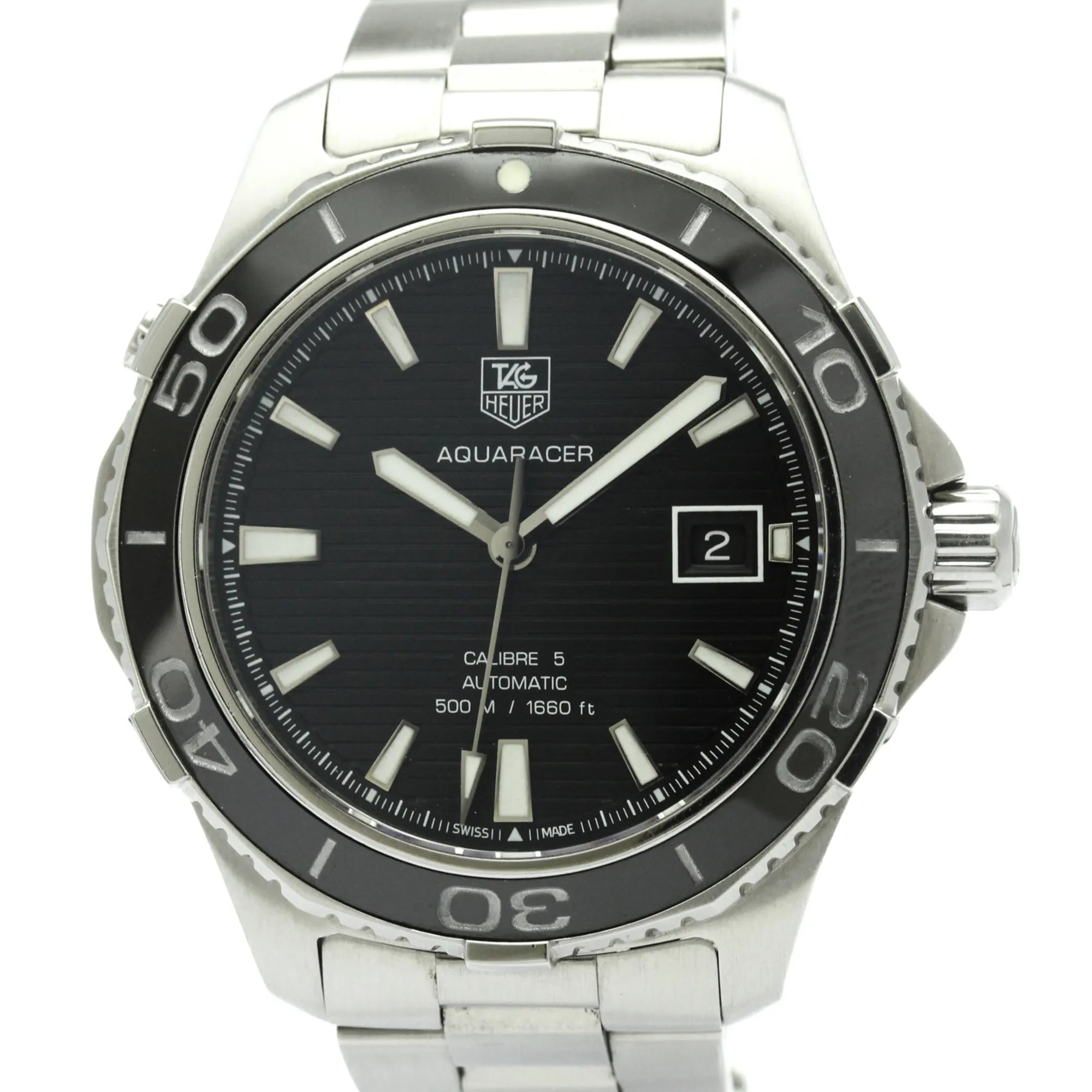 Tag Heuer Aquaracer Professional 300M Calibre 5 Automatic Stainless Steel And Ceramic Watch (Pre-Owned)