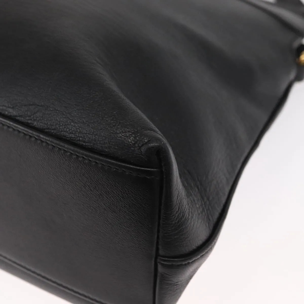 Gucci Linea Matisse Interlocking G Top Handle Tote Leather Black Leather Shoulder Bag Bag (Pre-Owned)