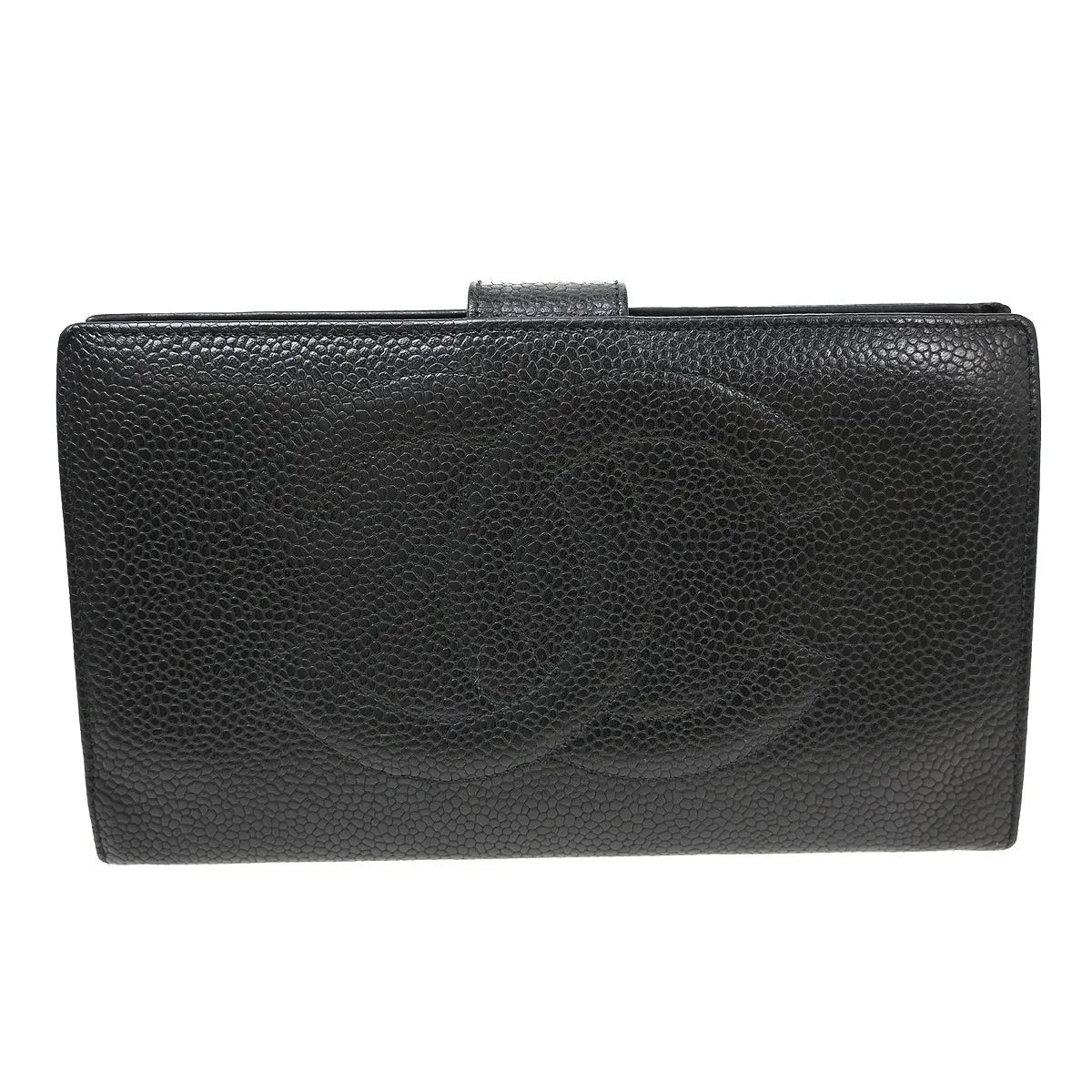 Chanel Timeless Cc French Caviar Black Leather Wallets Accessory (Pre-Owned)