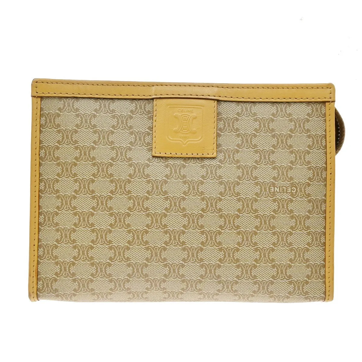 Celine Macadam Pochette Canvas And Leather Beige Canvas Clutche & Pouche Bag (Pre-Owned)