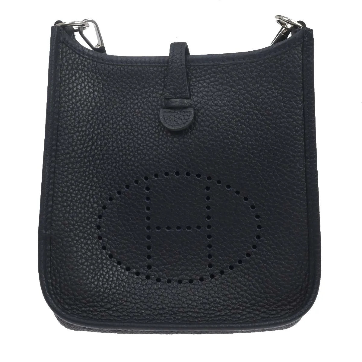 Hermes Evelyne Bag Gen Iii Clemence Blue Leather Shoulder Bag Bag (Pre-Owned)