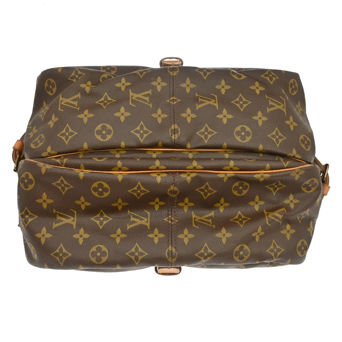 Louis Vuitton Saumur Handbag Monogram Canvas Brown Canvas Shoulder Bag Bag (Pre-Owned)
