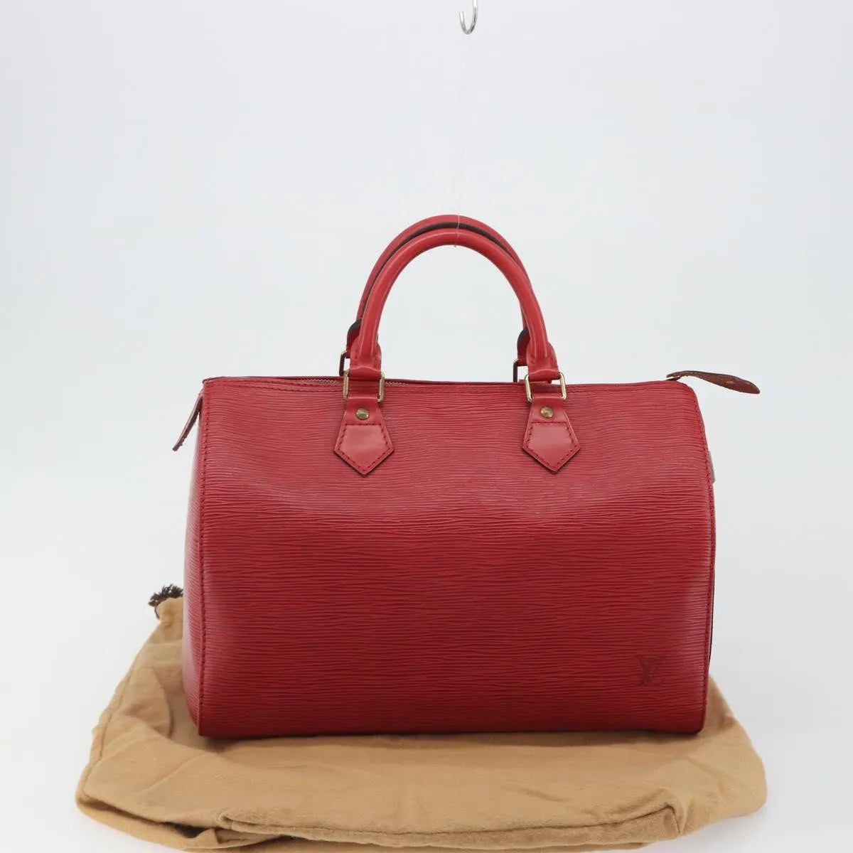 Louis Vuitton Speedy Epi Leather Red Leather Handbag (Pre-Owned)