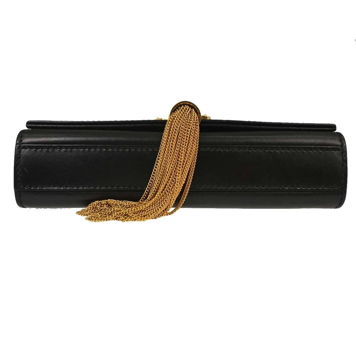 Saint Laurent Kate Leather Black Leather Shoulder Bag Bag (Pre-Owned)