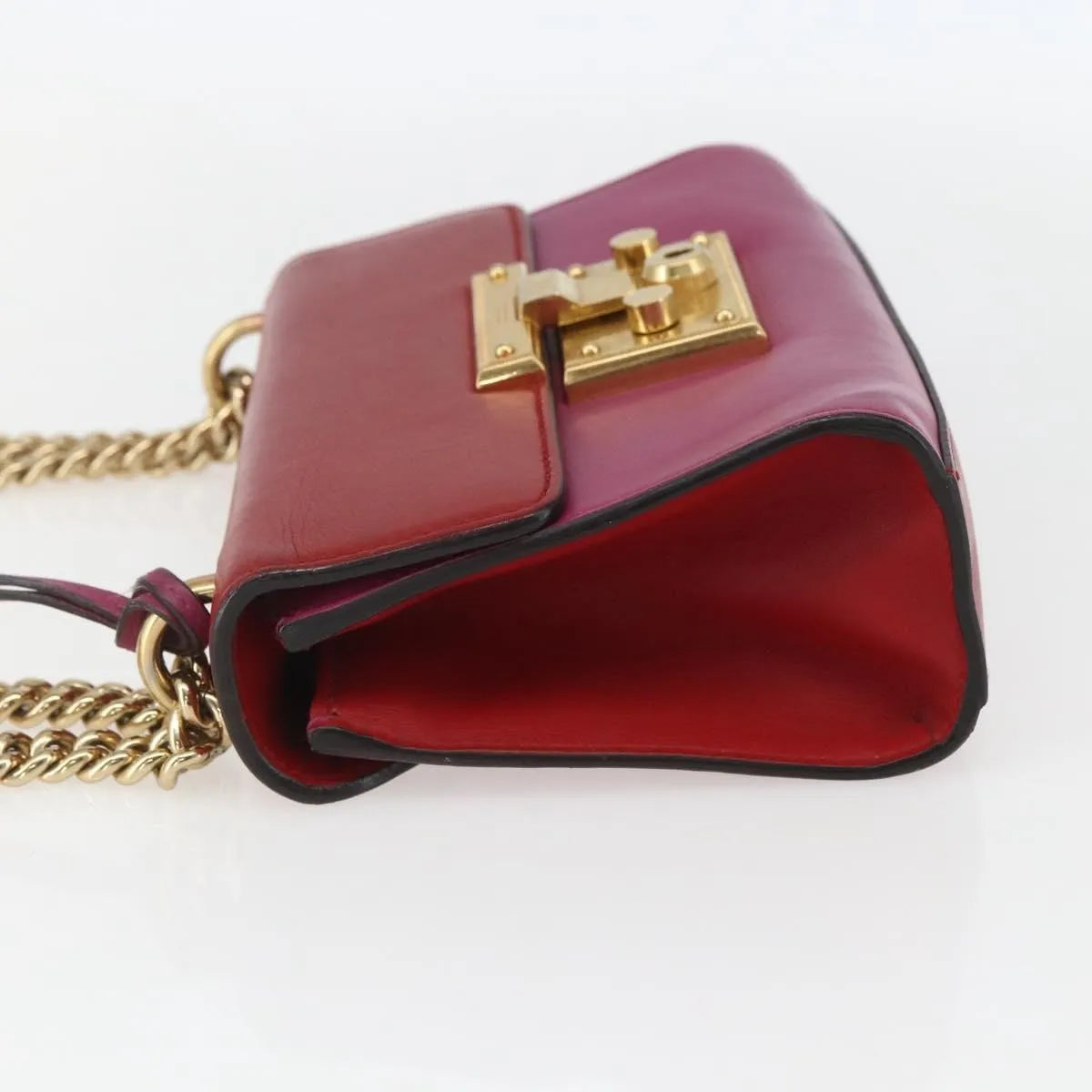 Gucci Padlock Shoulder Bag Nm Gg Coated Canvas And Leather Multicolour Leather Shoulder Bag Bag (Pre-Owned)