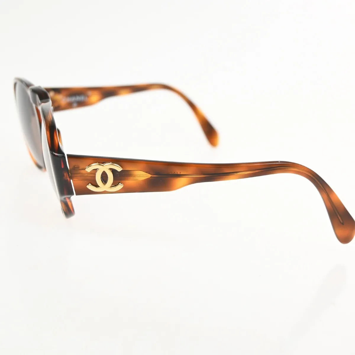 Chanel Logo Cc Plastic Brown Plastic Sunglasse Accessory (Pre-Owned)