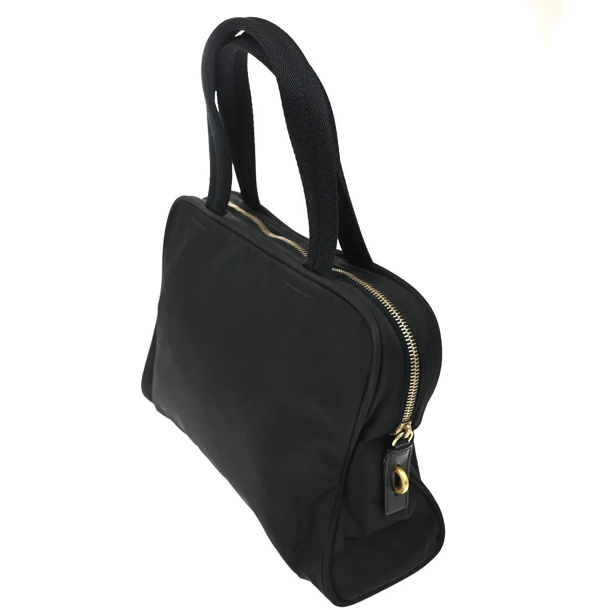 Prada Vintage Tessuto Black Nylon Handbag (Pre-Owned)