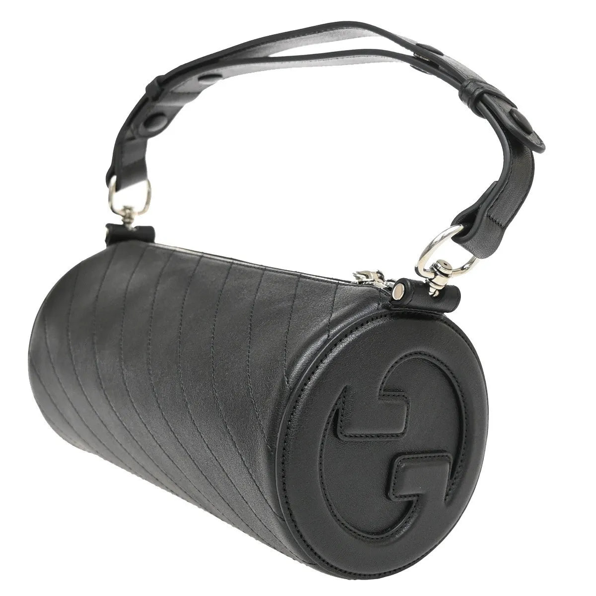 Gucci Blondie Interlocking Gg Leather Black Leather Bag (Pre-Owned)