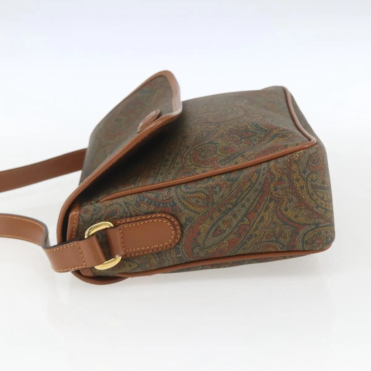 Valentino Garavani Vintage Canvas And Leather Brown Canvas Shoulder Bag Bag (Pre-Owned)