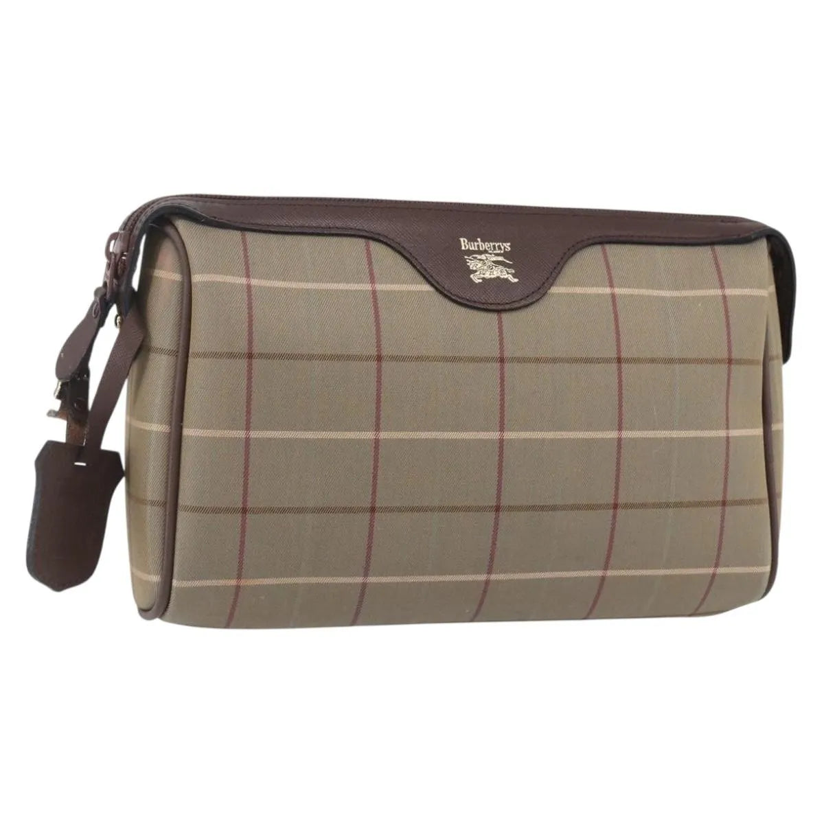 Burberry Nova Check Pochette Canvas Beige Canvas Clutche & Pouche Bag (Pre-Owned)