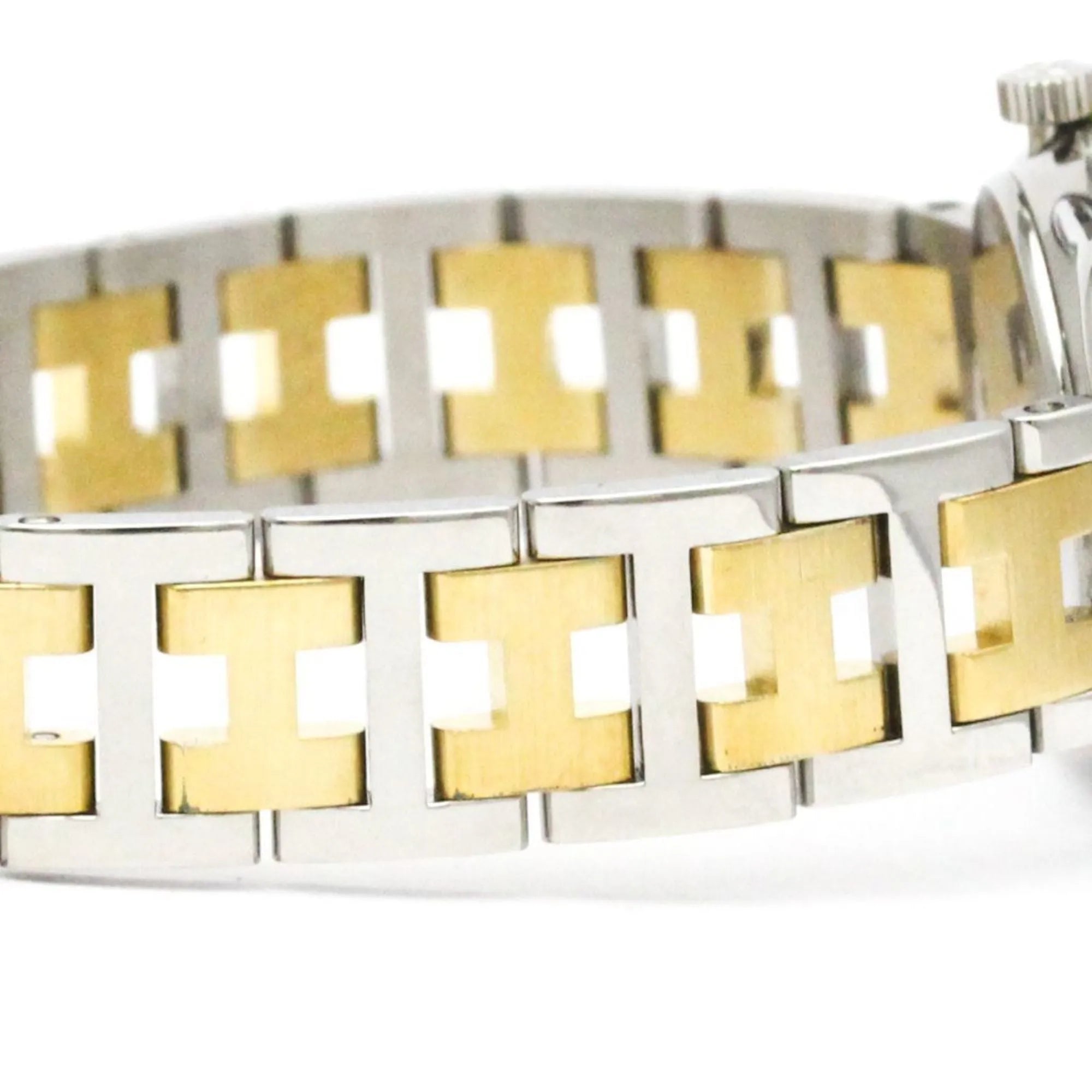 Hermes Arceau Quartz Watch Stainless Steel And Plated Metal Watch (Pre-Owned)