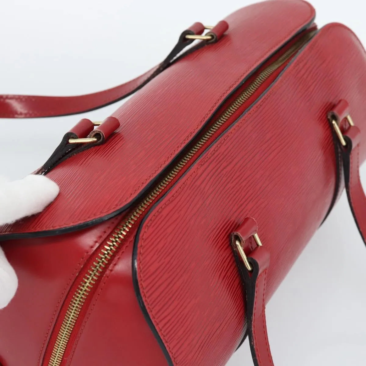 Louis Vuitton Soufflot Epi Leather Red Leather Handbag (Pre-Owned)