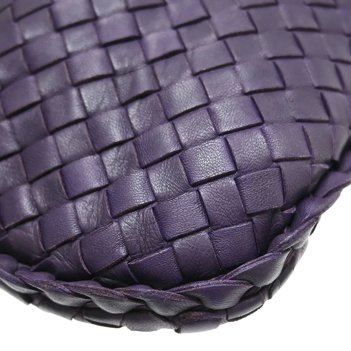 Bottega Veneta Veneta Hobo Intrecciato Nappa Purple Leather Handbag (Pre-Owned)