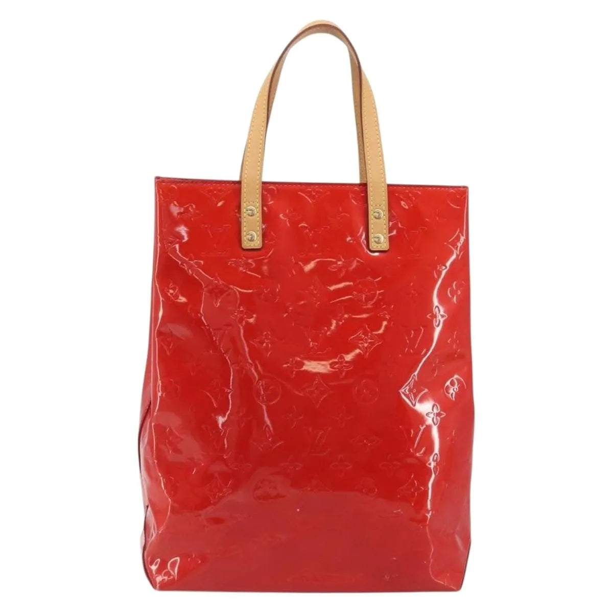 Louis Vuitton Reade Monogram Vernis Red Patent_Leather Handbag (Pre-Owned)