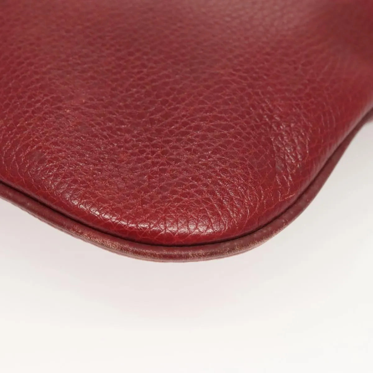 Cartier Vintage Must De Cartier Leather Burgundy Leather Shoulder Bag Bag (Pre-Owned)