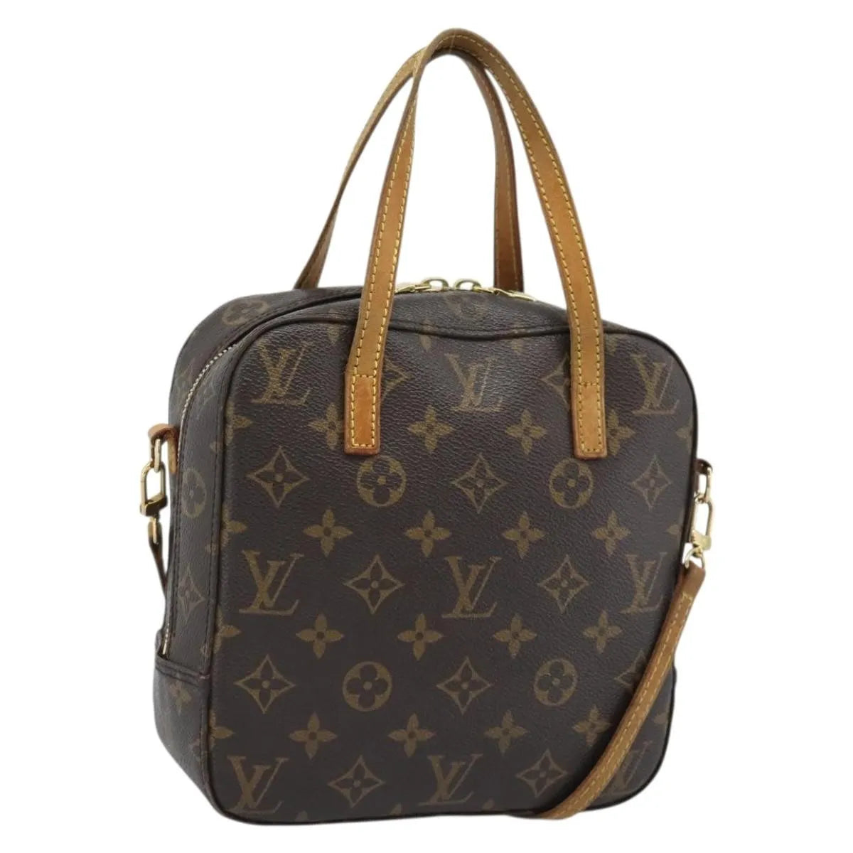 Louis Vuitton Spontini Monogram Canvas Brown Canvas Handbag (Pre-Owned)