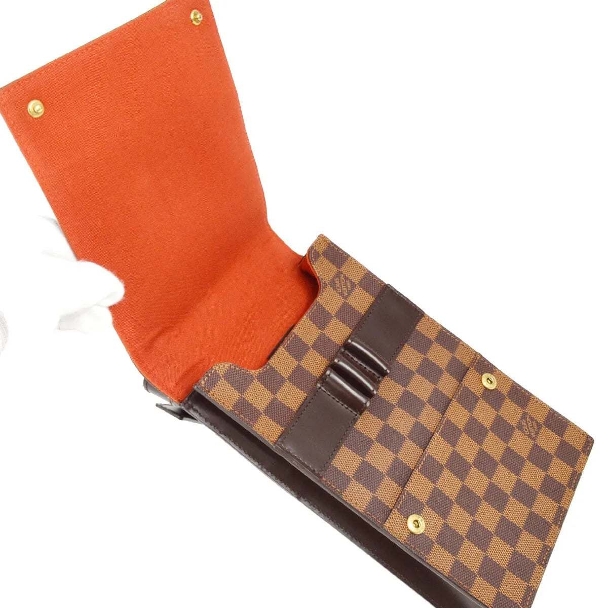 Louis Vuitton Portobello Messenger Damier Brown Canvas Clutche & Pouche Bag (Pre-Owned)