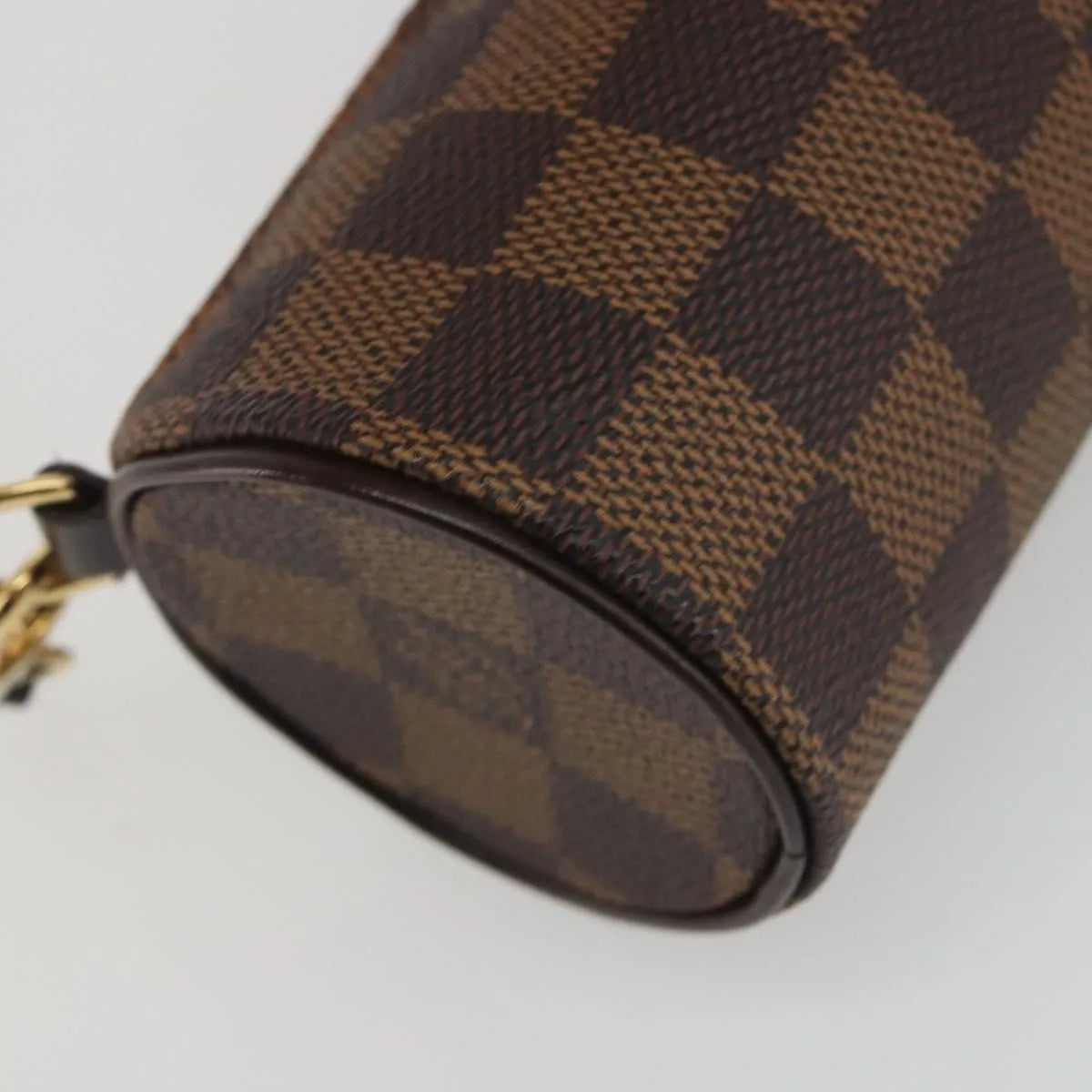 Louis Vuitton Papillon Pochette Damier Ebene Brown Canvas Clutche & Pouche Bag (Pre-Owned)