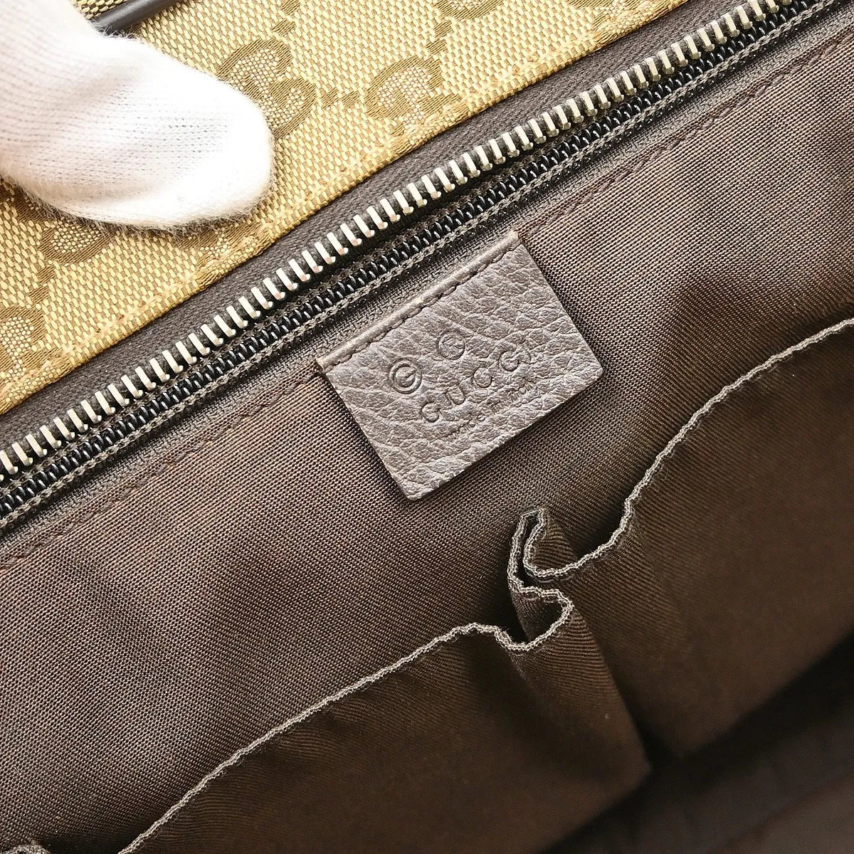 Gucci Convertible Boston Carry On Duffle Gg Canvas Beige Canvas Travel Bag Bag (Pre-Owned)