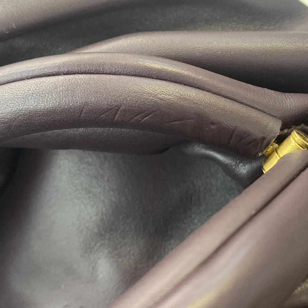 Bottega Veneta The Chain Leather Burgundy Leather Bag (Pre-Owned)