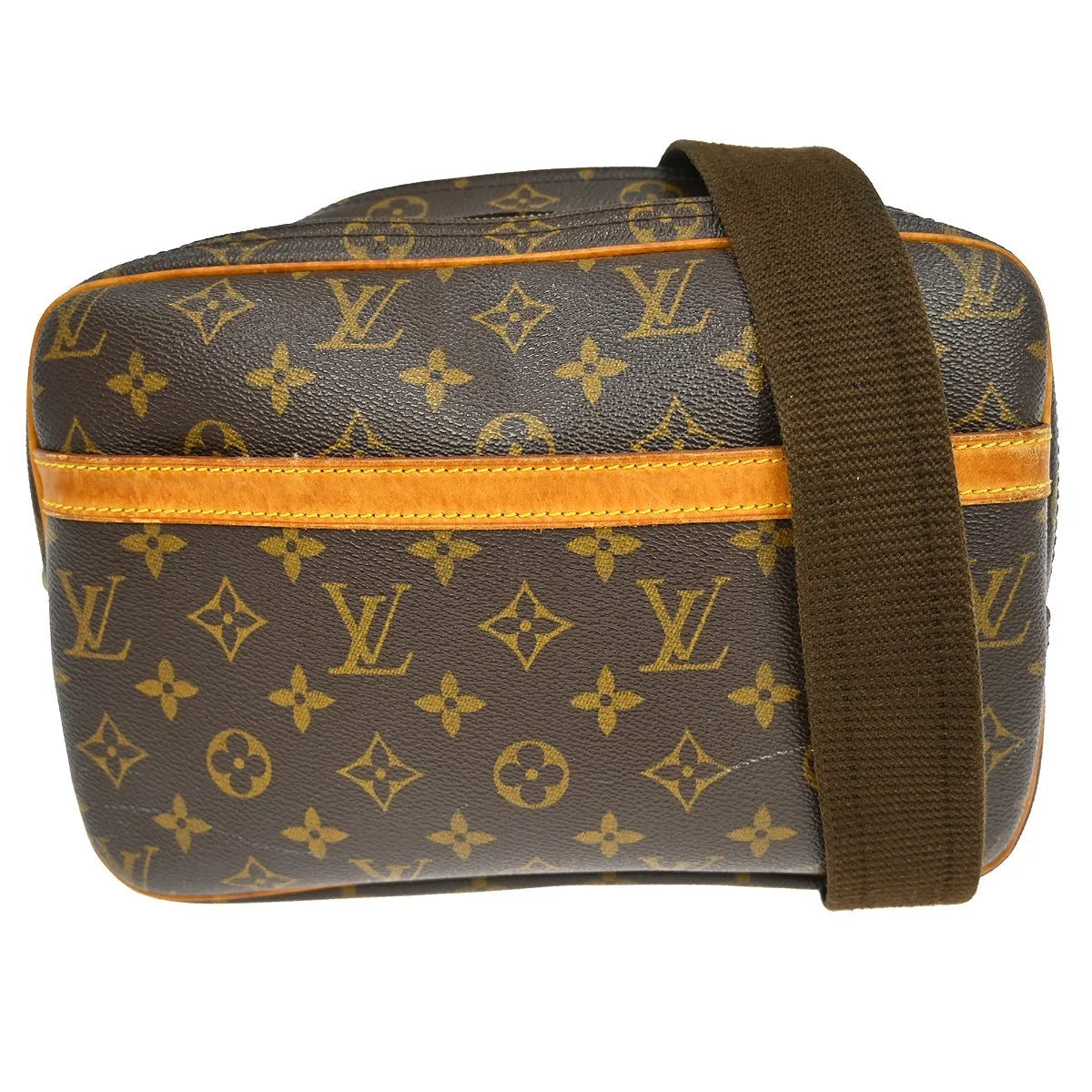 Louis Vuitton Reporter Monogram Brown Canvas Shoulder Bag Bag (Pre-Owned)