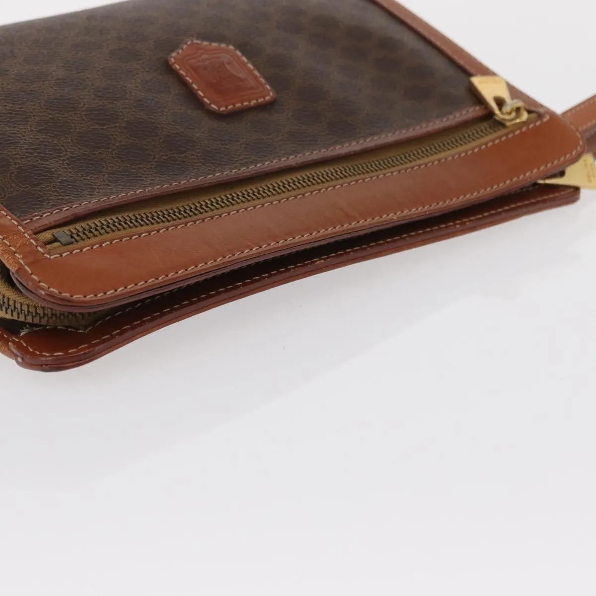 Celine Macadam Pochette Canvas And Leather Brown Canvas Clutche & Pouche Bag (Pre-Owned)