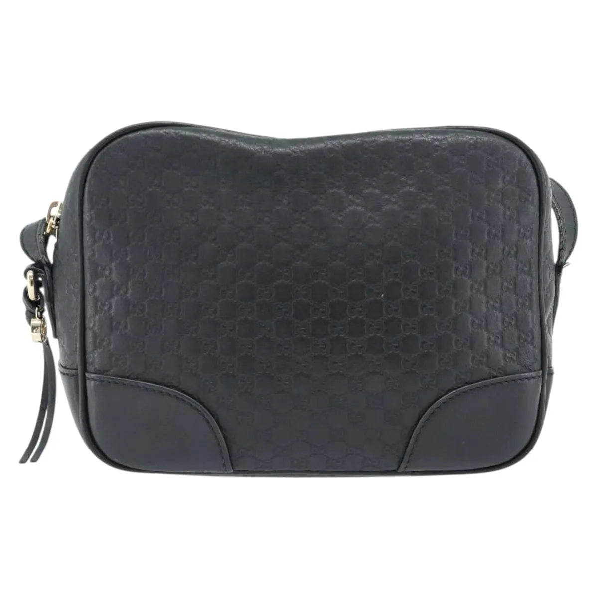 Gucci Bree Microguccissima Motif Gg Black Leather Shoulder Bag Bag (Pre-Owned)