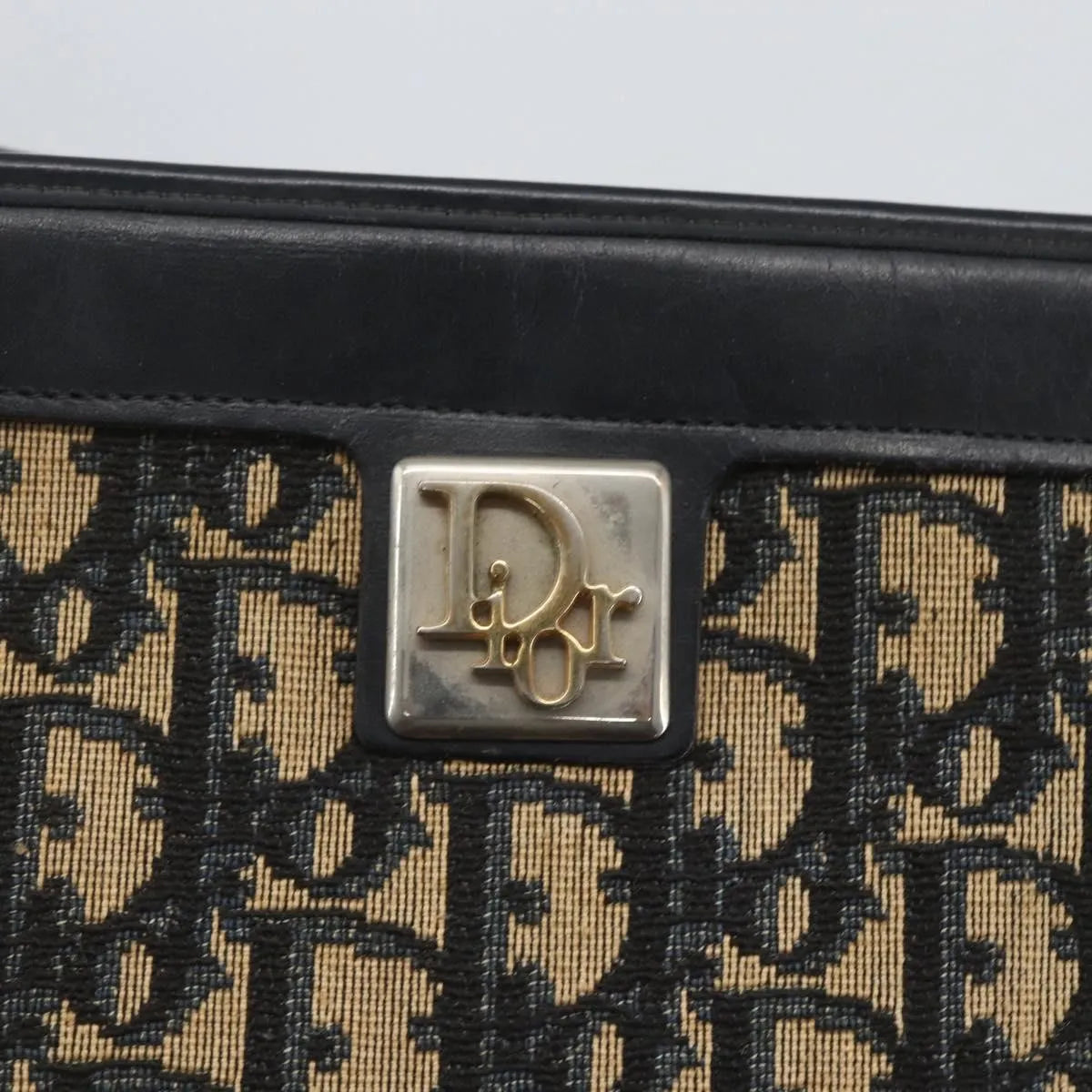 Christian Dior Vintage Trotter Canvas Navy Canvas Shoulder Bag Bag (Pre-Owned)