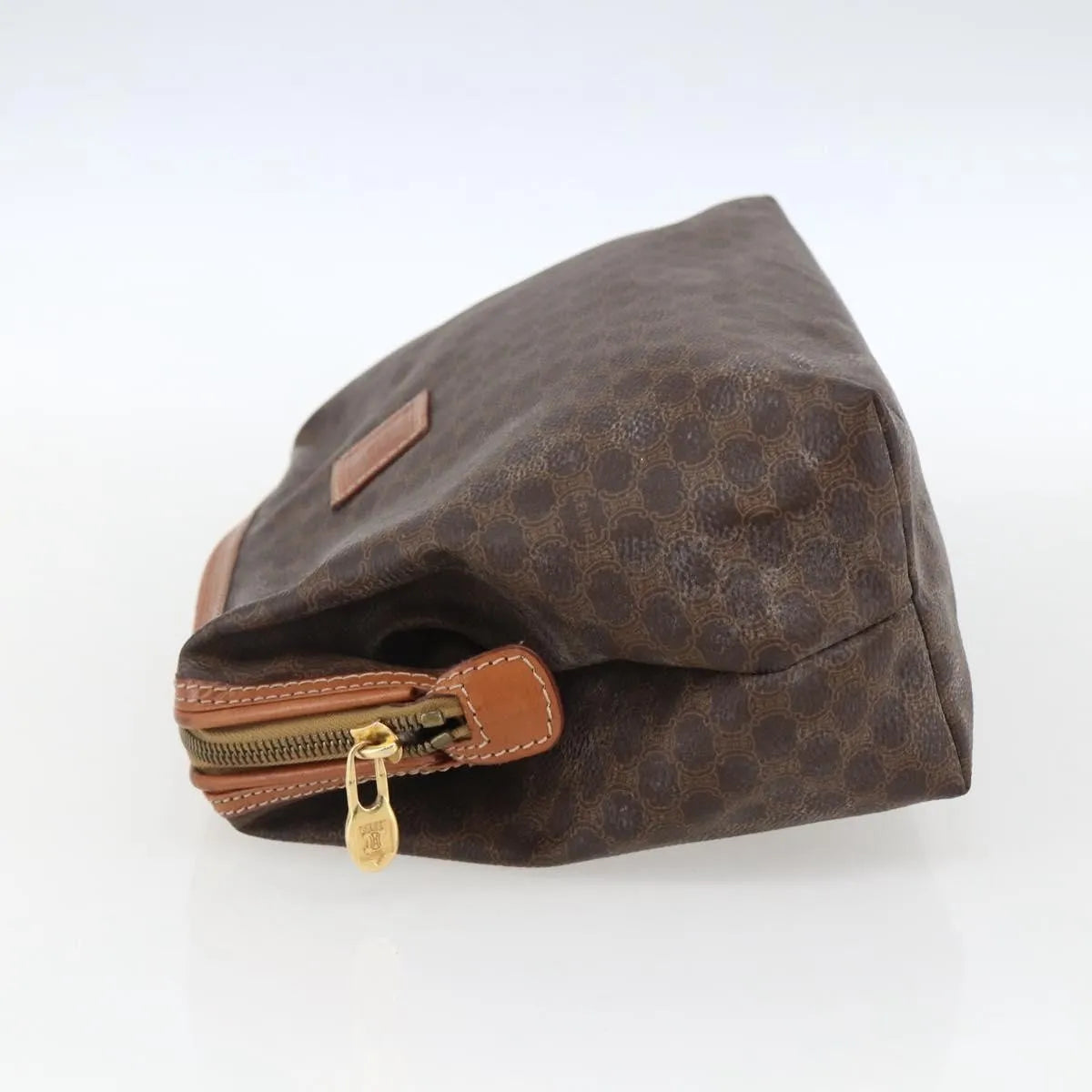Celine Macadam Pochette Canvas Brown Canvas Clutche & Pouche Bag (Pre-Owned)