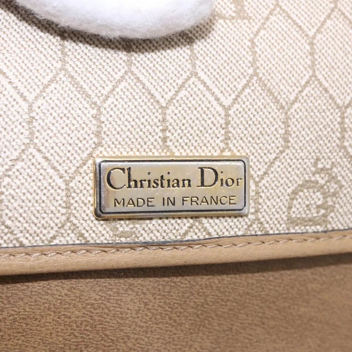 Christian Dior Vintage Cd Chain Flap Leather Camel Leather Shoulder Bag Bag (Pre-Owned)