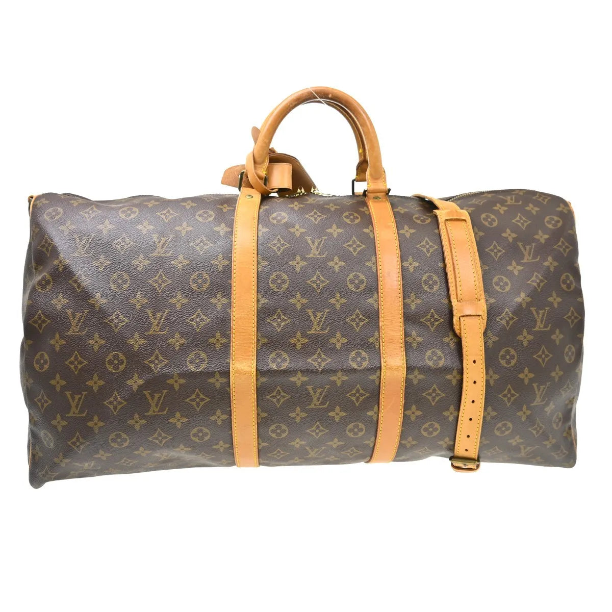 Louis Vuitton Keepall Bandouliere Monogram Canvas Brown Canvas Travel Bag Bag (Pre-Owned)