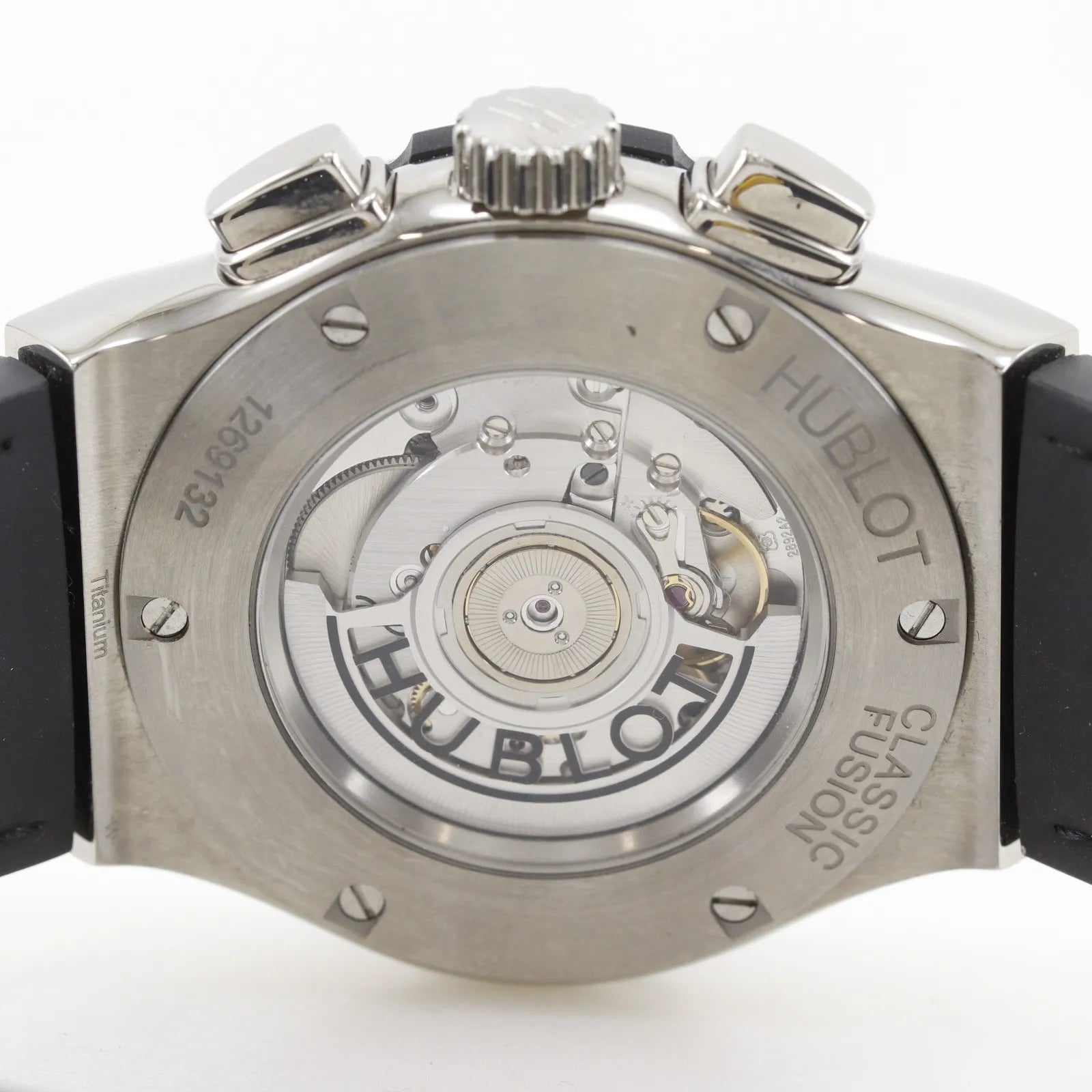 Hublot Classic Fusion Automatic Stainless Steel And Alligator With Rubber With Diamond Bezel Watch (Pre-Owned)