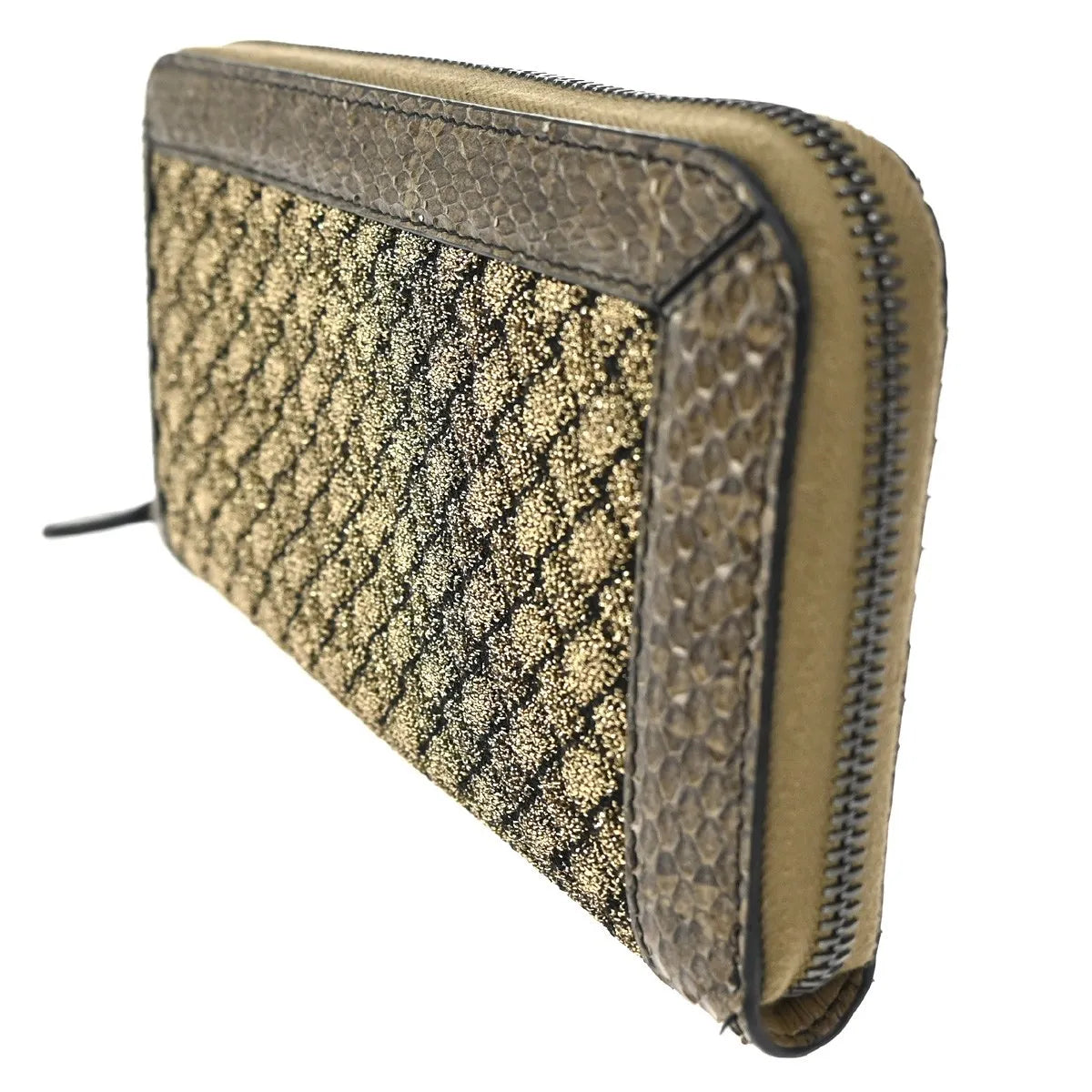 Bottega Veneta Intrecciato Long Zip Leather Brown Leather Wallets Accessory (Pre-Owned)
