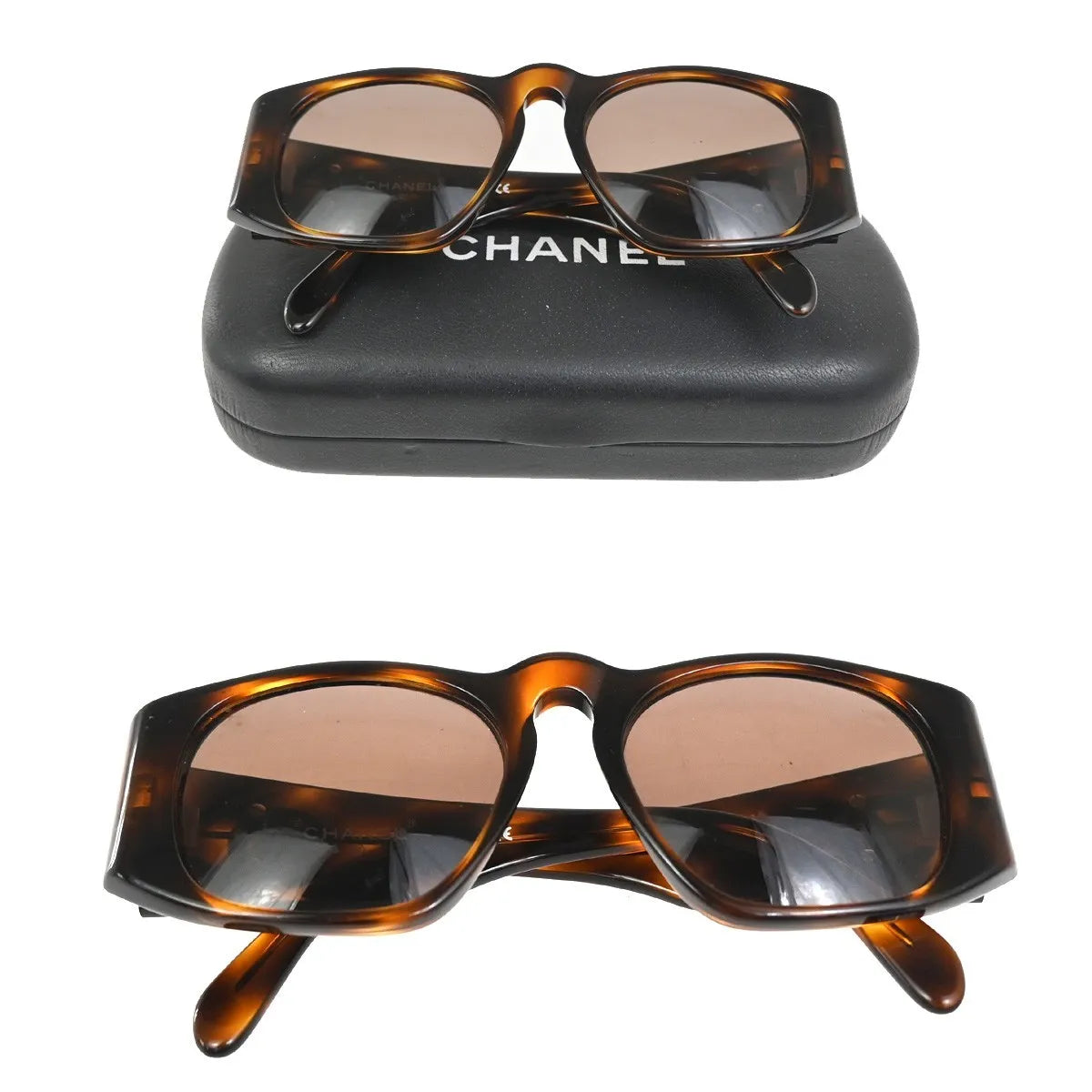 Chanel Logo Cc Plastic Brown Plastic Sunglasse Accessory (Pre-Owned)