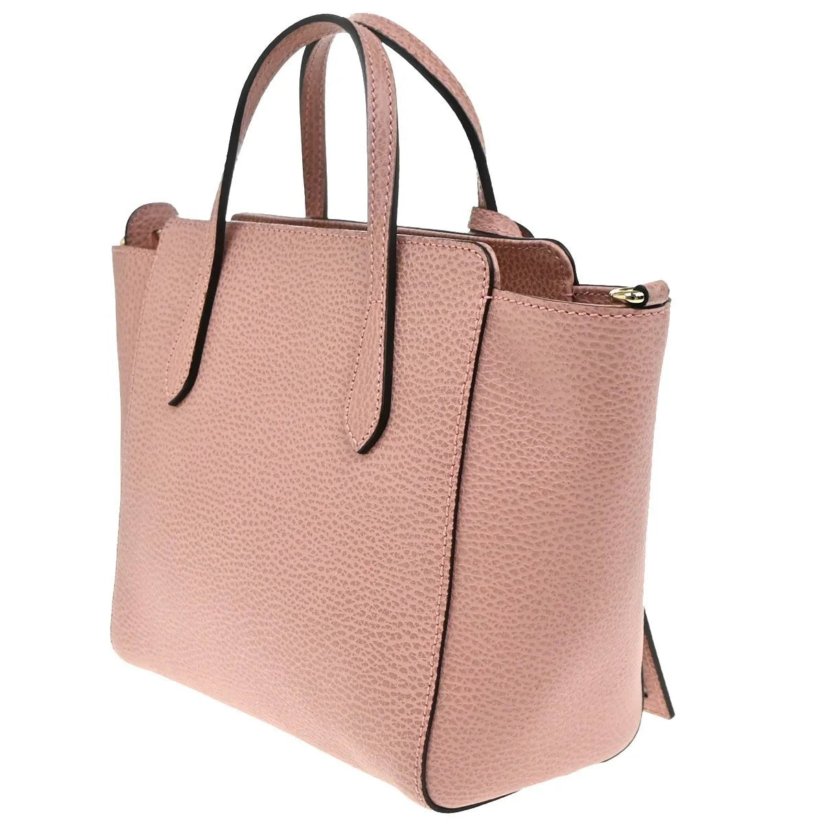 Gucci Swing Pebbled Leather Pink Leather Handbag (Pre-Owned)
