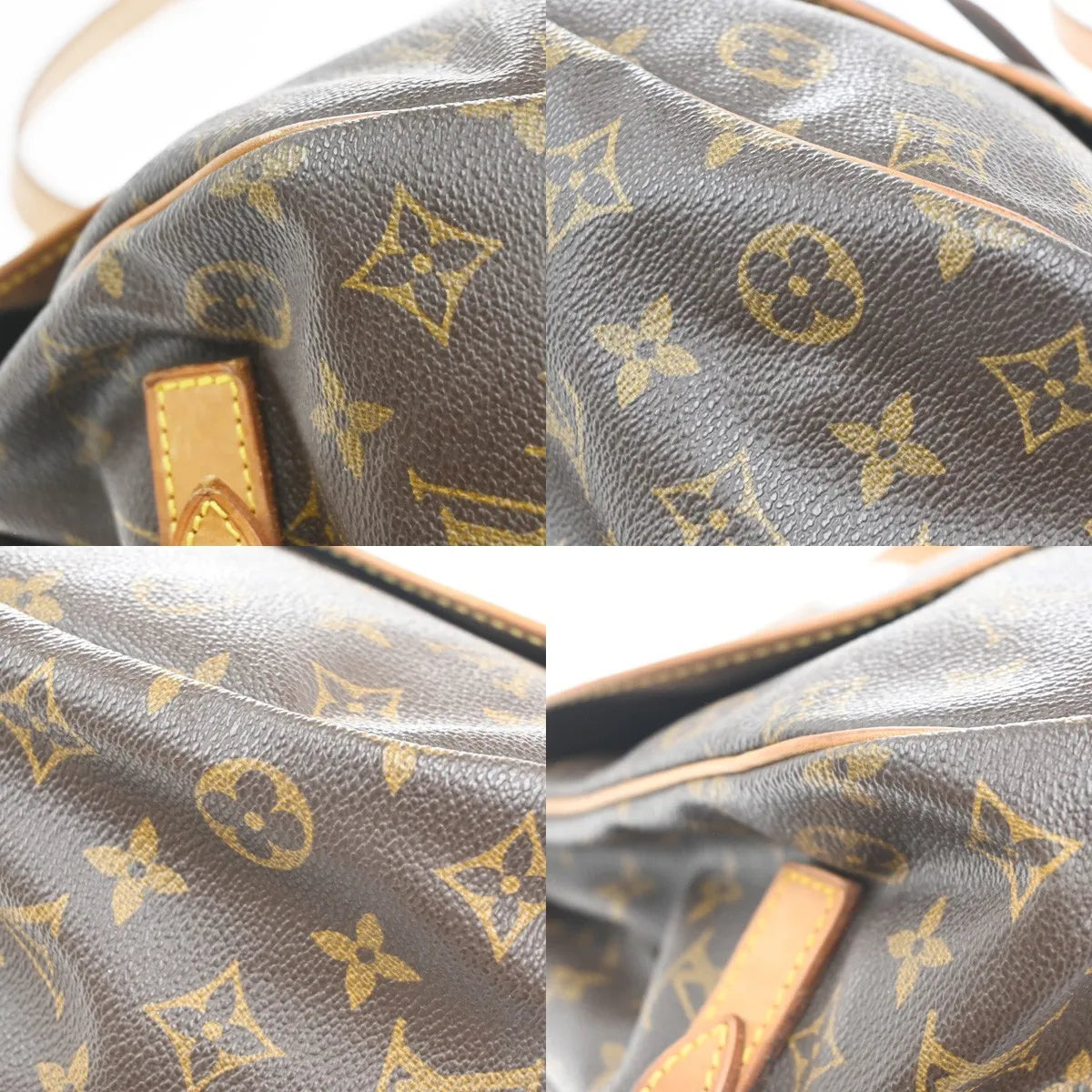 Louis Vuitton Saumur Monogram Canvas Brown Canvas Shoulder Bag Bag (Pre-Owned)