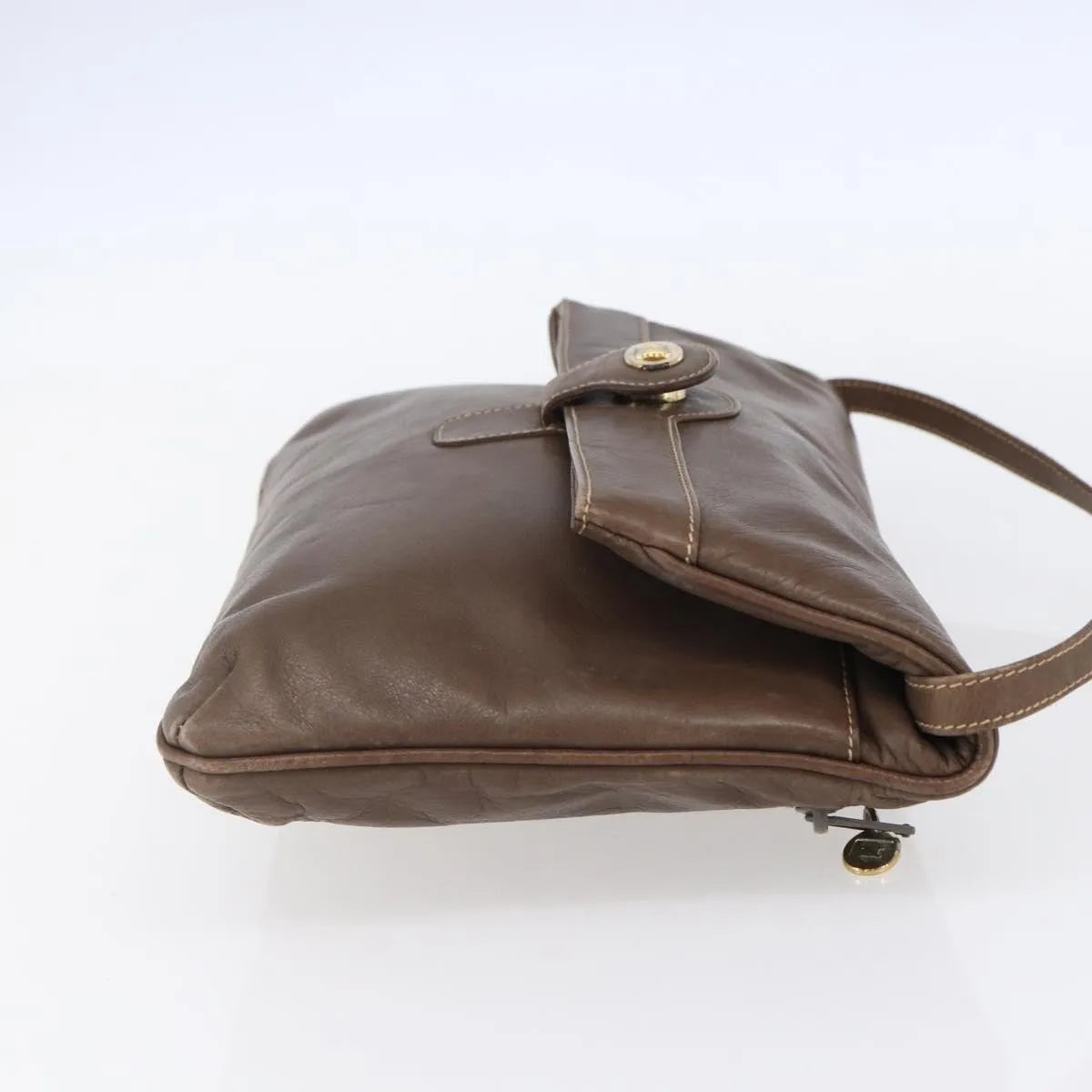 Celine Vintage Leather Brown Leather Shoulder Bag Bag (Pre-Owned)