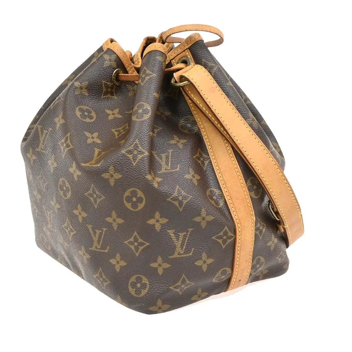 Louis Vuitton Petit Noe Monogram Canvas Brown Canvas Shoulder Bag Bag (Pre-Owned)