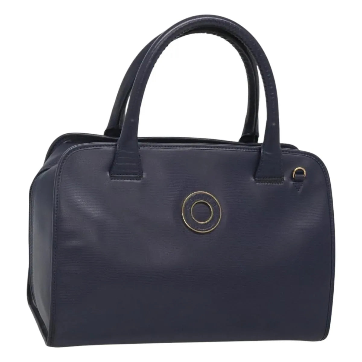 Celine Circle Logo Leather Blue Leather Handbag (Pre-Owned)