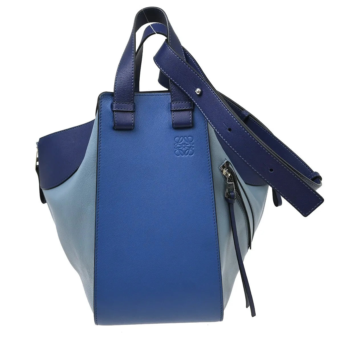 Loewe Hammock Leather Blue Leather Handbag (Pre-Owned)