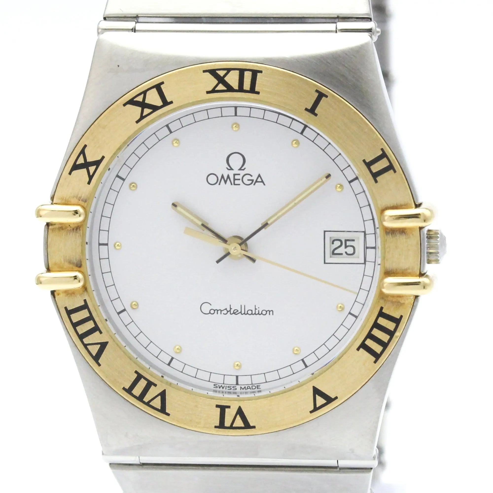 Omega Constellation Quartz Stainless Steel And Yellow Gold Watch (Pre-Owned)