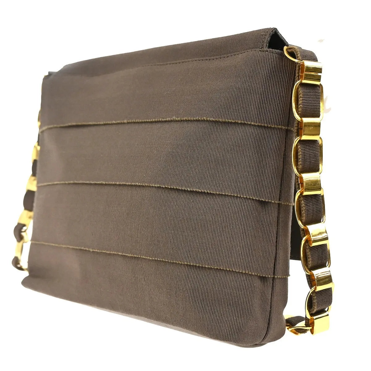Salvatore Ferragamo Vala Canvas Brown Canvas Shoulder Bag Bag (Pre-Owned)