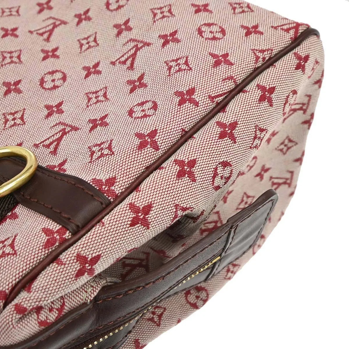 Louis Vuitton Joséphine Mini Lin Burgundy Canvas Handbag (Pre-Owned)