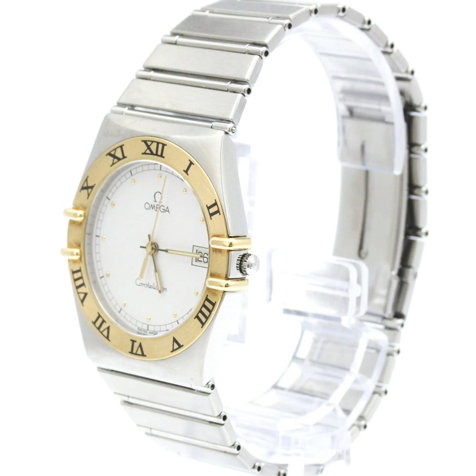 Omega Constellation Quartz Stainless Steel And Yellow Gold Watch (Pre-Owned)